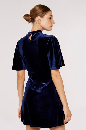 Midnight blue discount velvet dress uk