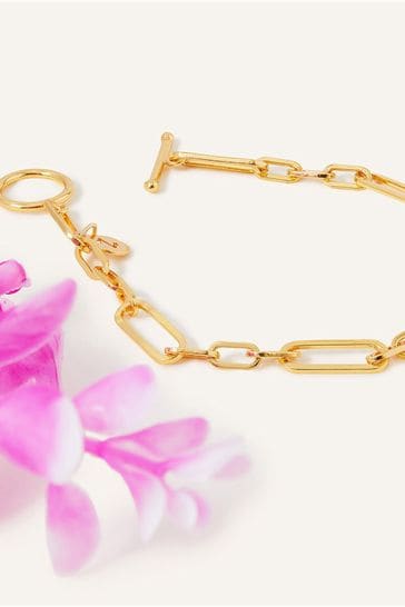 Buy Accessorize Gold Tone Trombone Chain T Bar Bracelet from Next