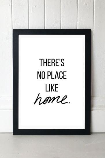 Black No Place Like Home by Native State Black Framed Print