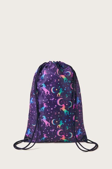 Buy Monsoon Blue Unicorn Drawstring Bag from Next Luxembourg