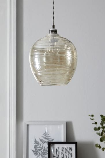 Buy Smoke Grey Drizzle Easy Fit Pendant Lamp Shade from Next USA