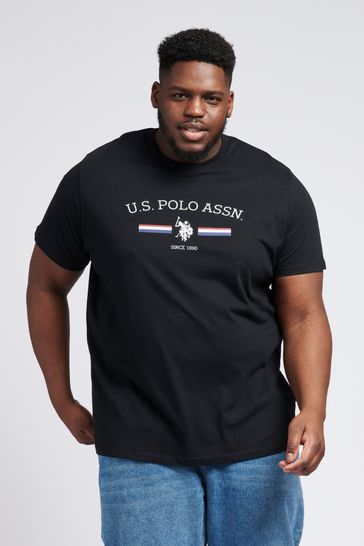 U.S. Polo Mens Big & Tall Stripe Graphic T-Shirt