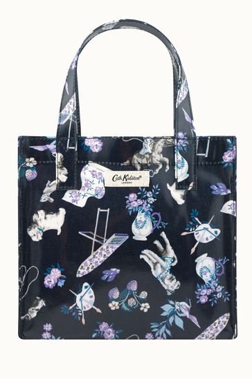 Cath Kidston Navy Blue 30 Year Icon Print Cath Kidston Small Coated Book Bag