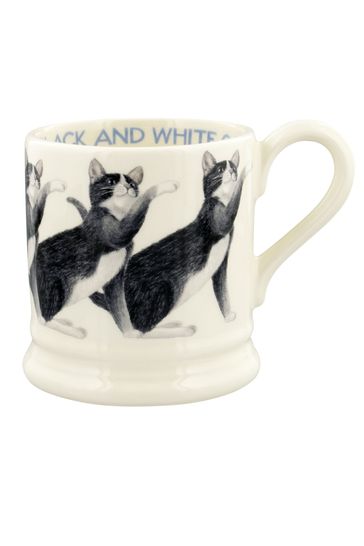 Emma Bridgewater Cream Cats Black and White Mug