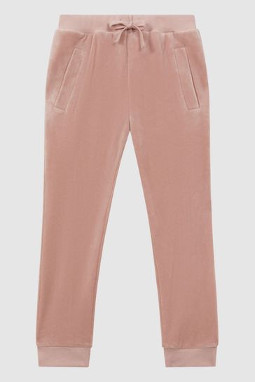 Velvet on sale pink joggers