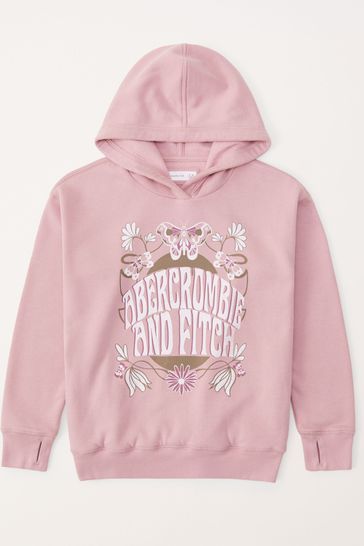 Buy Abercrombie Fitch Pink Logo Graphic Hoodie from Next Netherlands