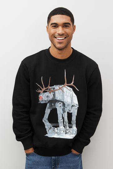 Black Star Wars AT-AT Christmas Sweatshirt