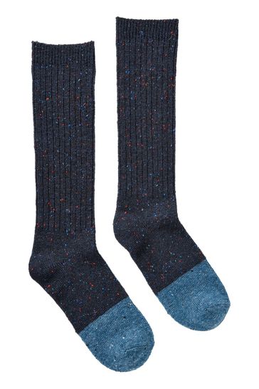 Joules Blue Wool Blend Ankle Socks