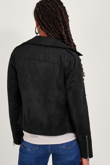 Buy Monsoon Suedette Biker Black Jacket from Next Ireland