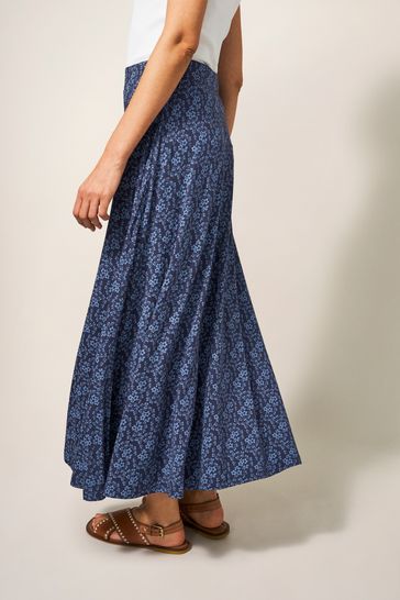 White Stuff Blue Jada Eco Vero Maxi Skirt