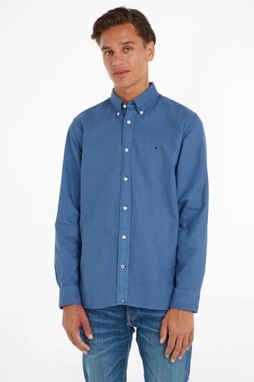 Tommy Hilfiger Blue Garment Dyed Shirt