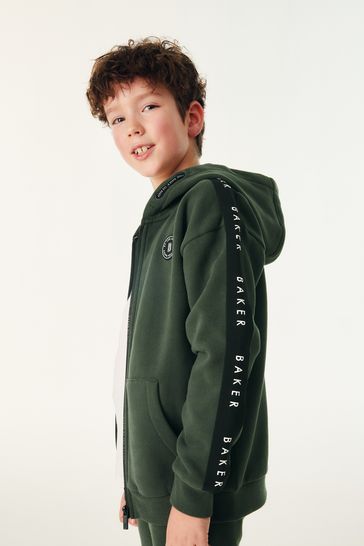 Buy Baker by Ted Baker Khaki Green Zip Through Hoodie from Next Bahrain