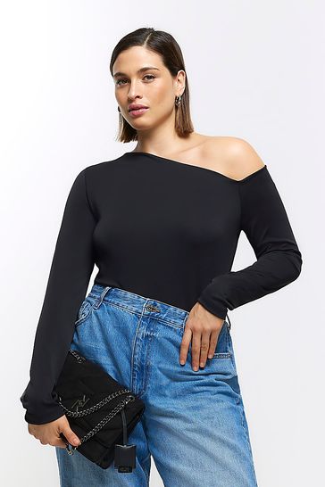 Black off the best sale shoulder plus size top