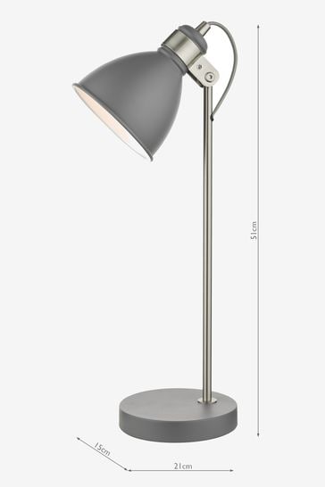 Dar Lighting Grey Frederick Table Lamp