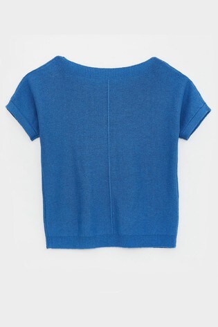 blue short sleeve jumper