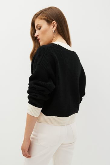 Fred perry sales black cardigan
