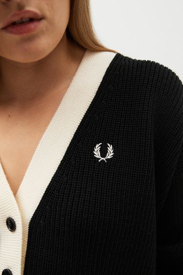 Fred perry black cardigan 2025