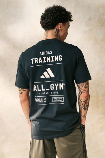 adidas Black All Gym Graphic T-Shirt
