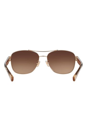 Coach clearance gold sunglasses