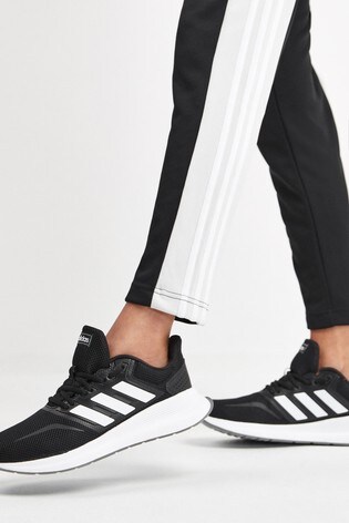 adidas black 3 stripe shoes