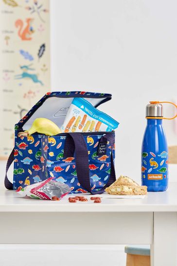 JoJo Maman Bébé Blue Dino Insulated Food and Bottle Bag