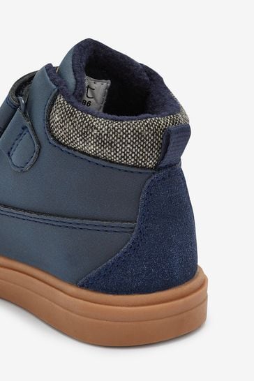 Buy Navy Wide Fit G Warm Lined Touch Fastening Boots from Next
