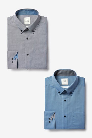 Easy Iron Button Down Oxford Shirts 2 Pack