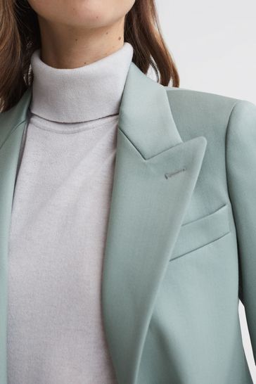 Buy Reiss Green Celeste Wool Blend Single Breasted Blazer from