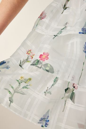 Ted baker white ruffle dress store