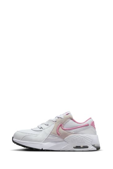 Nike White Pink Air Max Excee Junior Trainers
