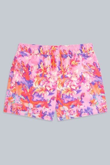Animal Kids Pink Jetsetter Recycled Printed Board Shorts