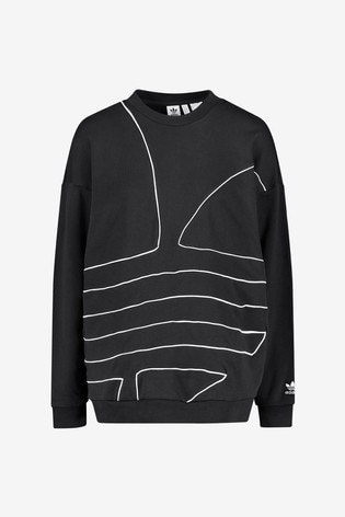 adidas large logo crew sweatshirt