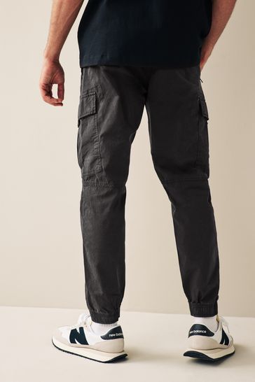 Black slim deals fit cargo trousers