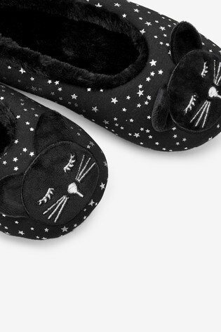 Buy 'Cora' Cat Ballerina Slippers from 