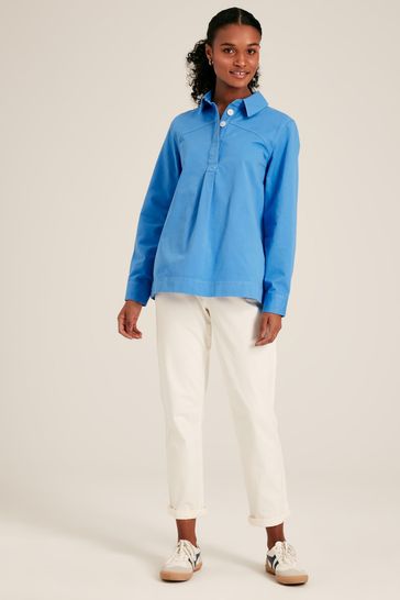 Joules Brinley Blue Cotton Deck Shirt
