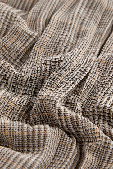 Buy Neutral Check Midi Pleated Skirt from Next Poland
