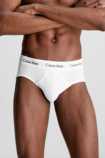 Calvin Klein 3-Pack Cotton Stretch Hip Briefs - Mens