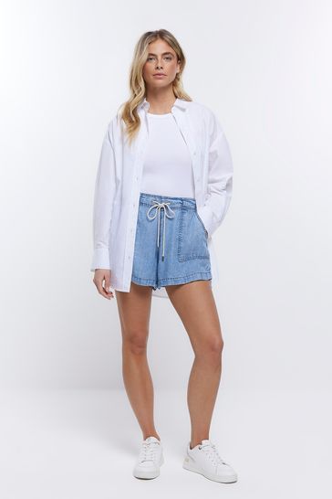 Buy River Island Denim Drawstring Shorts bei Next Deutschland