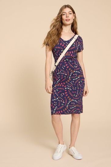 Buy White Stuff Blue Tallie Eco Vero Jersey Dress from Next USA