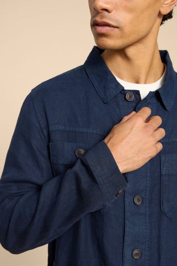 Mens linen online chore jacket