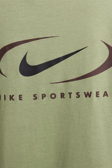 khaki green nike t shirt