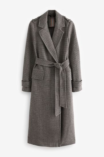 Next grey check outlet coatigan