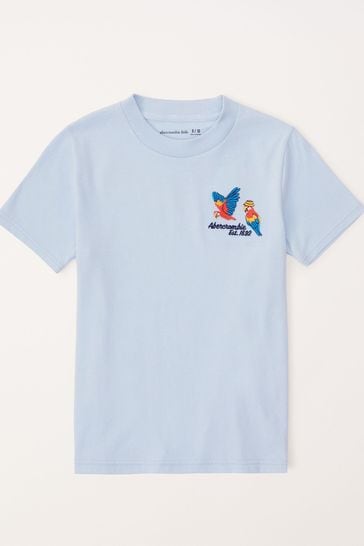 Abercrombie & Fitch Blue Logo Back Print T-Shirt