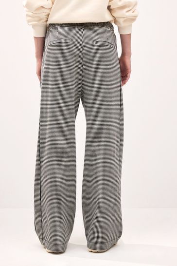 Checkered side stripe trousers on sale