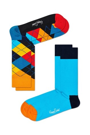 Happy Socks Blue/Multi Socks Two Pack