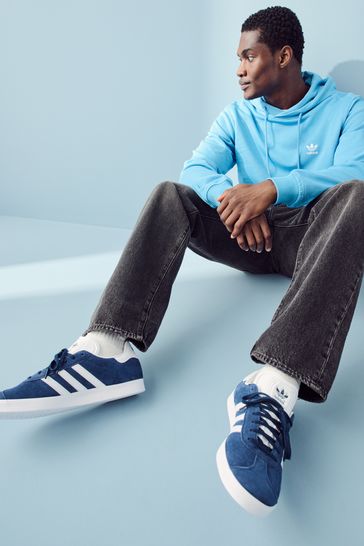 Adidas hoodie trefoil blue 2025