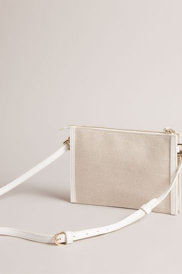Buy Ted Baker Cream Aksia Canvas Cross Body Bag from Next Luxembourg