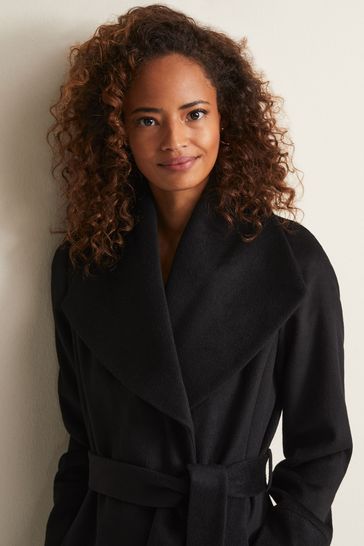 Nicci belted wool coat top