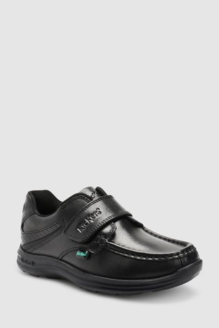 kickers black reasan strap shoe