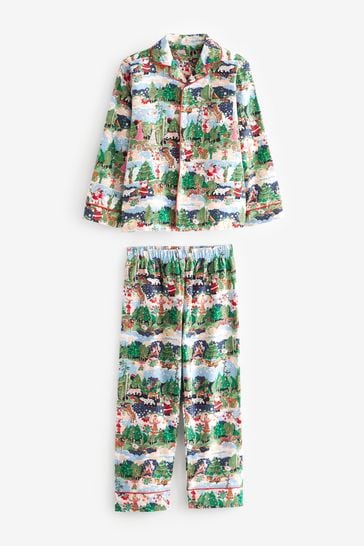 Buy Multi Cath Kidston Childrens Family Christmas Green Pyjamas
